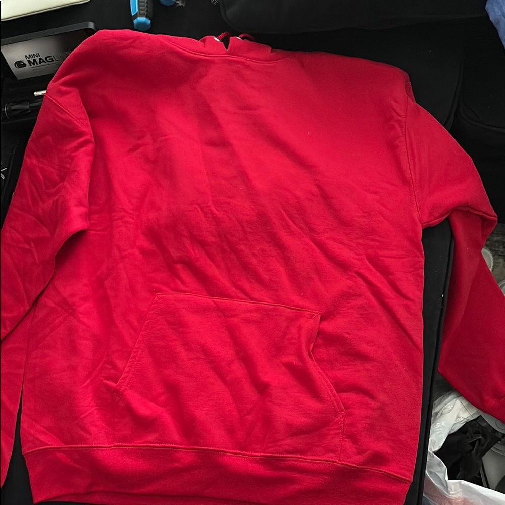 Red Sweatshirt with Front Pocket